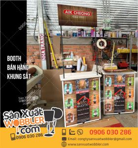 Booth bán hàng khung sắt Coffe Aik Cheong