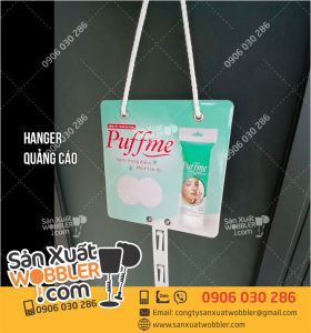 Hanger gắn 1 dây nhựa Quảng cáo Bông tẩy trang đa dụng