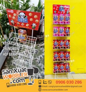 Kệ Sắt Trưng Bày Hộp Bánh 5 Tầng: Giải Pháp POSM Bánh Kẹo