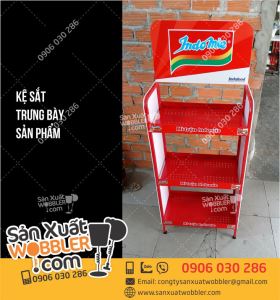 Kệ sắt trưng bày gói ăn liền Indo Mie