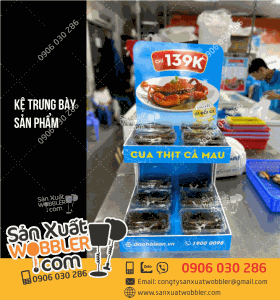 Kệ Trưng Bày Sản Phẩm Cua Cà Mau