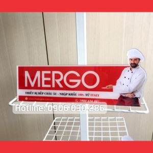 Sản xuất kệ mica quảng cáo thiết bị nhà bếp châu âu Mergo