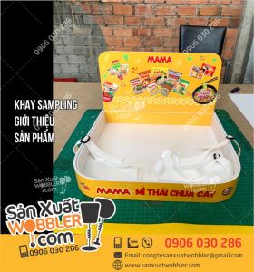 Khay sampling quảng cáo Mì Thái chua cay MaMa