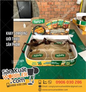 Khay sampling quảng cáo đậu phộng Sanchi
