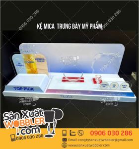 Kệ mica trưng bày Mỹ phẩm The Lab