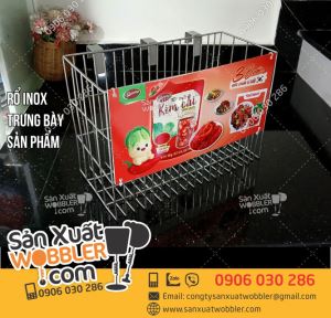 Mẫu rổ trưng bày gia vị chất liệu Inox