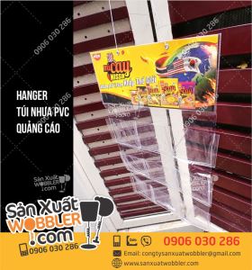 Hanger túi nhựa PVC trưng bày mì gói ăn liền