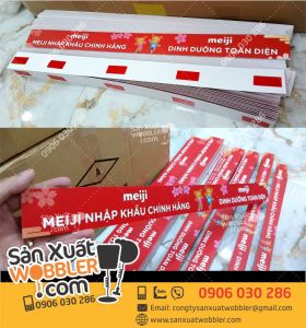 Shelf Talker giấy quảng cáo sản phẩm Meiji