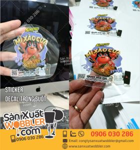 In ấn Sticker decal trong suốt