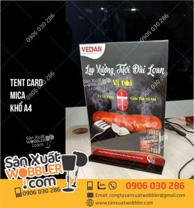 Tent card Mica khổ A4