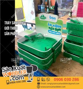 Tray Sampling giới thiệu sản phẩm chế biến sẵn.
