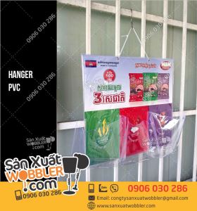 Sản xuất POSM hanger PVC theo yêu cầu cho thị trường Campuchia