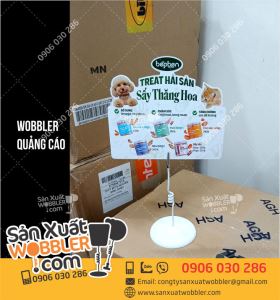 Wobbler đế nhựa quảng cáo sản phẩm Theat Hải Sản