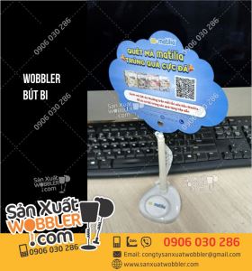 Wobbler gắn bút bi quảng cáo sản phẩm Sữa uống.