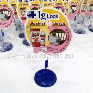 Sản xuất wobbler để bàn đế nhựa, wobbler quảng cáo iglock