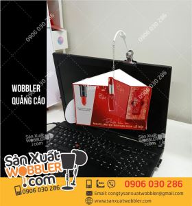 Wobbler quảng cáo Mỹ phẩm tạo hình khối tam giác