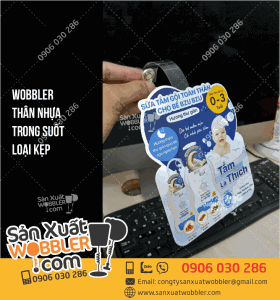 Cách sử dụng POSM cho quảng cáo sữa tắm trẻ em với mẫu wobbler thân nhựa trong suốt có kẹp