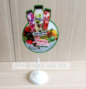 Wobbler quảng cáo Swiss Yogurt - Sữa chua uống 7 vị trái cây 
