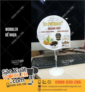 Wobbler đế nhựa quảng cáo Sản Phẩm Giảm Ho