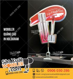 Wobbler in Hologram quảng cáo Mỹ phẩm 