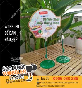 Wobbler để bàn màu xanh lá cây quảng cáo sản phẩm Tổ Yến