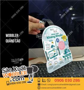 Wobbler quảng cáo khăn ướt dành cho Trẻ em