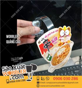 Wobbler quảng cáo Mì xào sốt Phô mai.