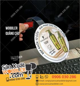 Wobbler quảng cáo sản phẩm chăm sóc da đầu