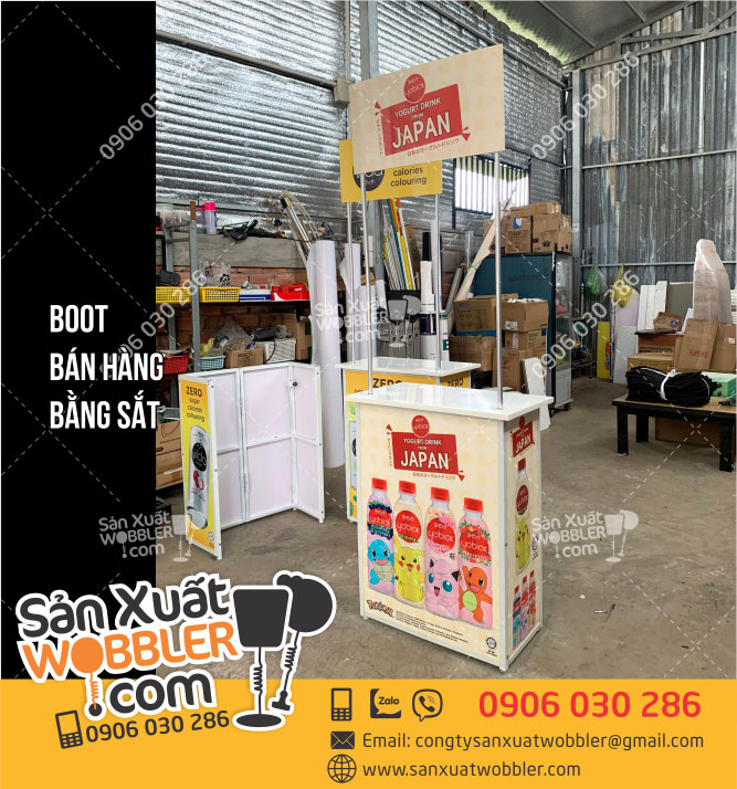 Booth-sampling-Yogurt-Drink-Japan-chất-liệu-sắt