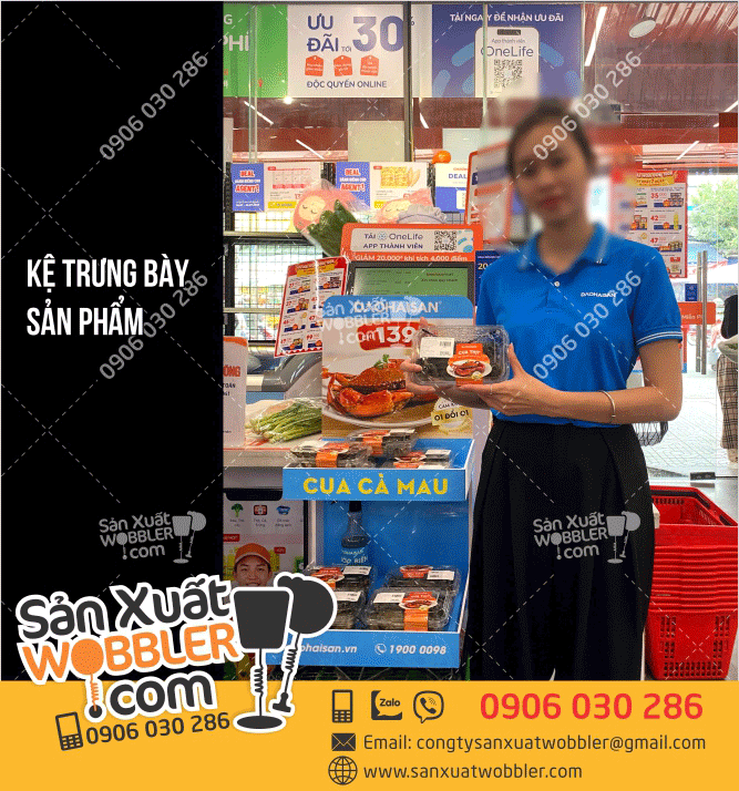 Kệ-trưng-bày-sản-phẩm-Cua-cà-mau