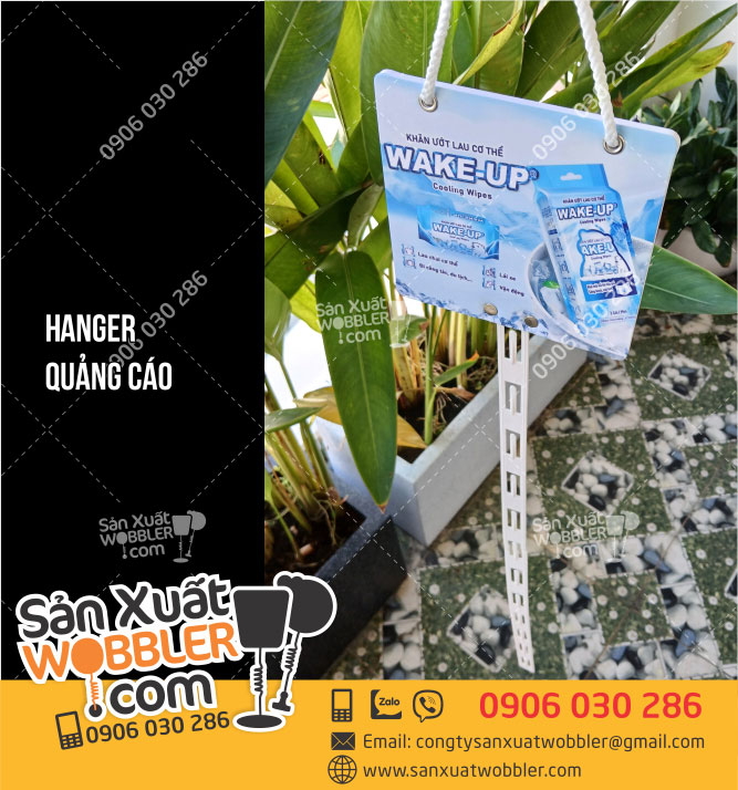 Mẫu-Hanger-gắn-1-dây-nhựa-quảng-cáo-khăn-ướt-Wake-Up