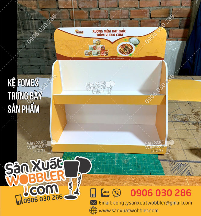 POSM-Kệ-fomex-trưng-bày-sản-phẩm-Cá-Takideli