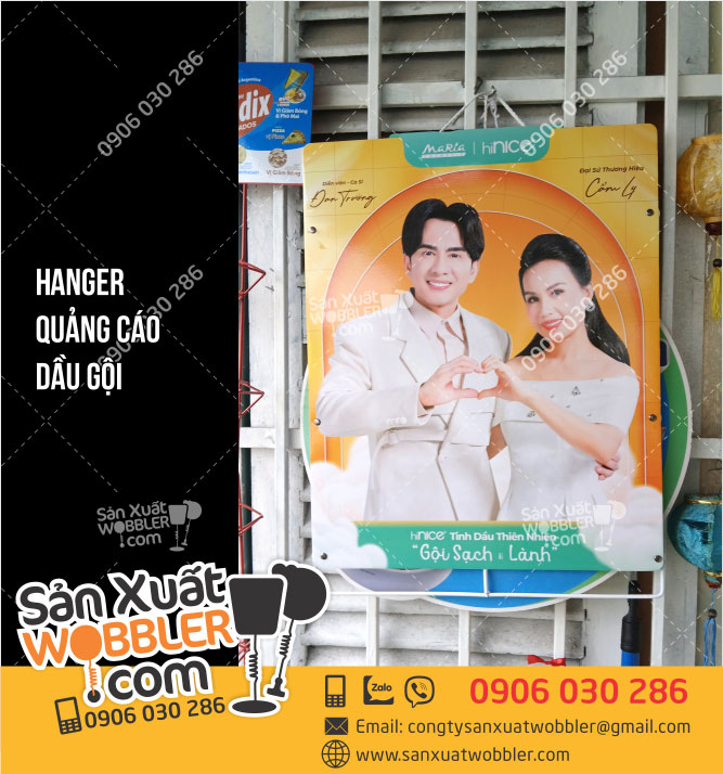 Sản-xuất-Hanger-sắt-quảng-cáo-dầu-gội-Hinice