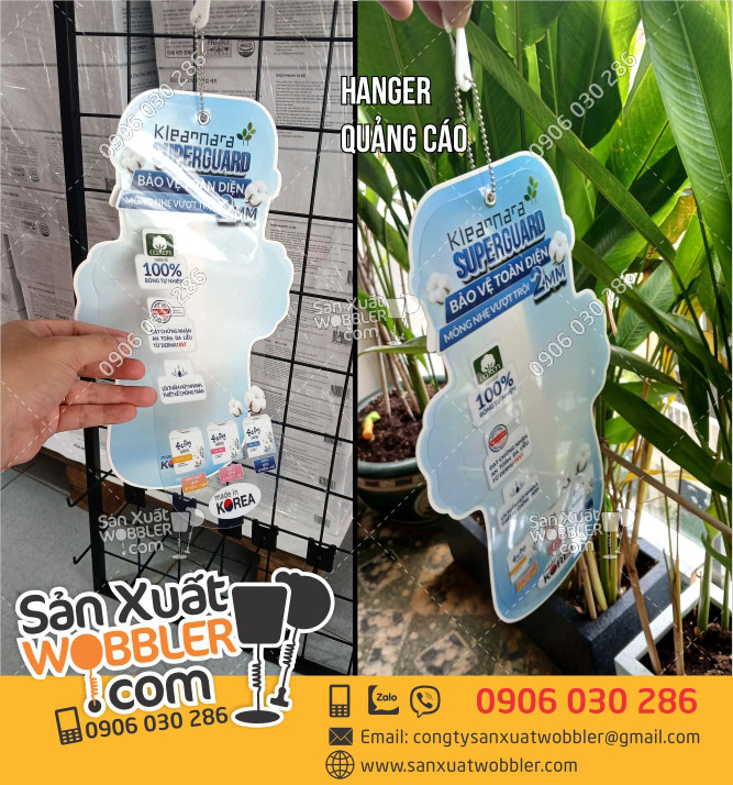 Sản-xuất-Hanger-trưng-bày-mẫu-Băng-vệ-sinh