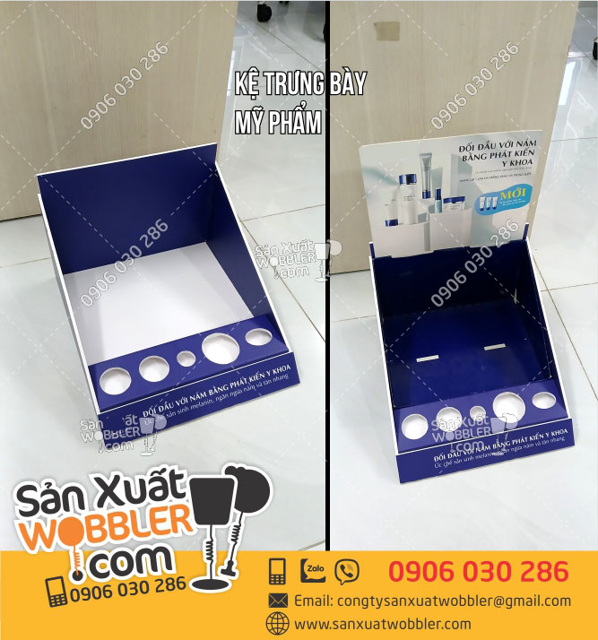 Sản-xuất-Kệ-fomex-trưng-bày-mỹ-phẩm