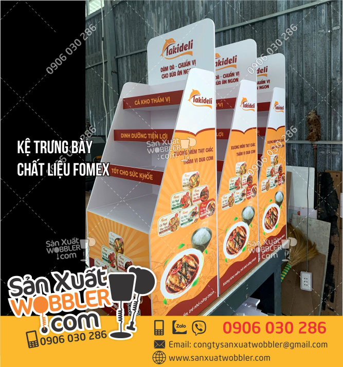 Sản-xuất-Kệ-fomex-trưng-bày-sản-phẩm-Cá-Takideli