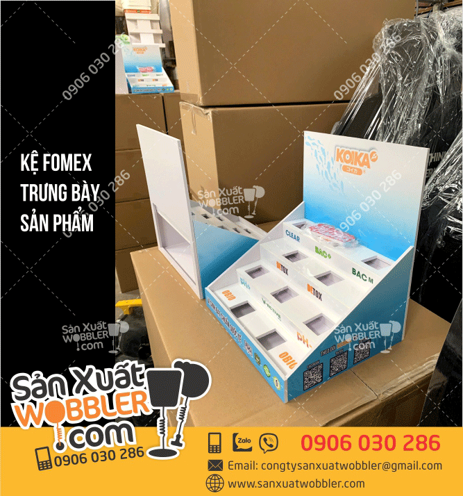 Sản-xuất-Kệ-fomex-trưng-bày-sản-phẩm-Detox-Nhật-Bản