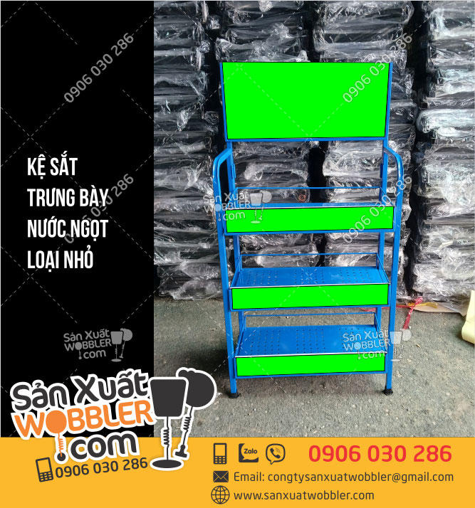 Sản-xuất-Kệ-sắt-trưng-bày-nước-ngọt-loại-nhỏ