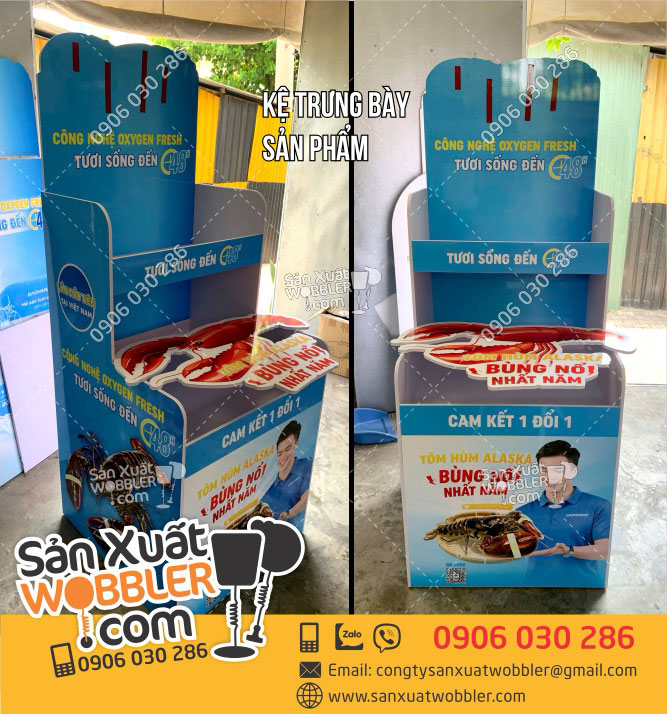 Sản-xuất-Kệ-trưng-bày-Hải-sản-chế-biến-sẵn