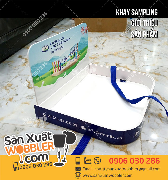 Sản-xuất-Khay-sampling-giới-thiệu-bánh-kẹo-Long-Thanh-Domilk