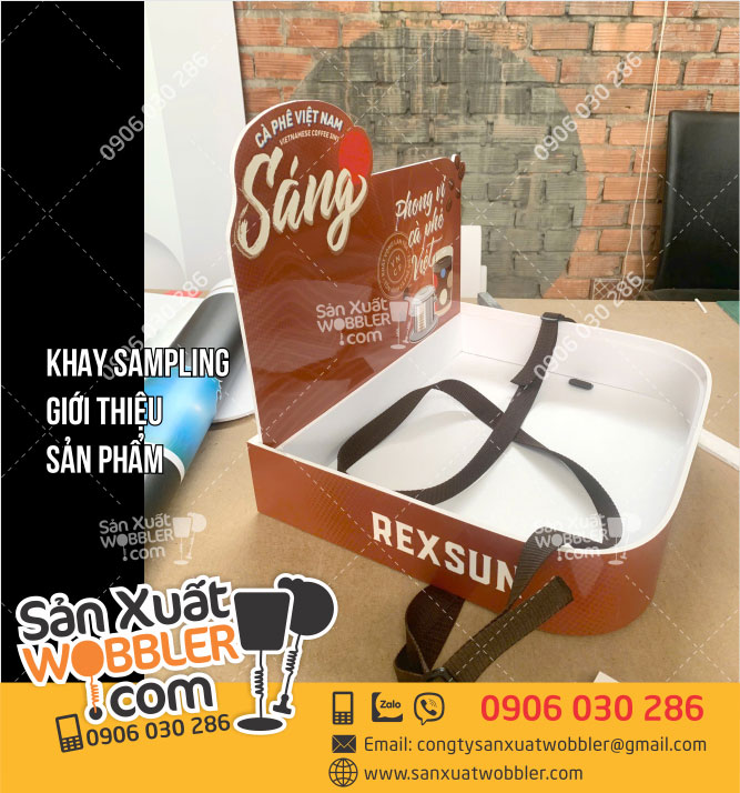 Sản-xuất-Khay-sampling-giới-thiệu-cà-phê-Rexsun