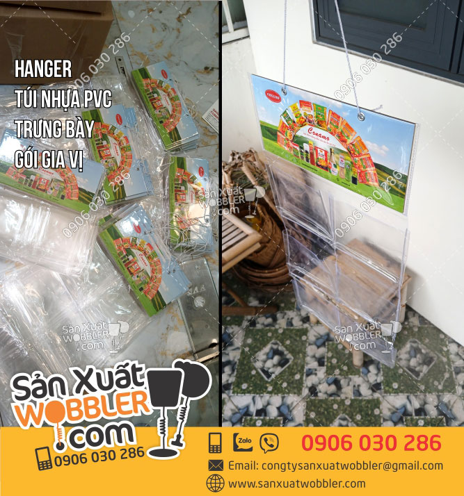 Sản-xuất-POSM-Hanger-túi-nhựa-pvc-trưng-bày-gói-gia-vị-lẩu