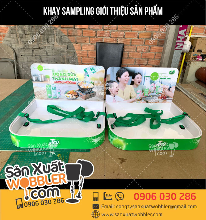 Sản-xuất-Sampling-tray-giới-thiệu-nước-dừa-Vico