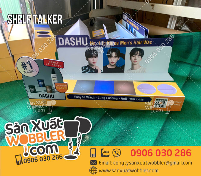 Sản-xuất-Shelf-talker-mỹ-phẩm-DASHU