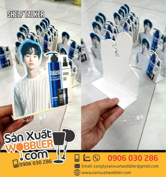 Sản-xuất-Shelf-talker-mỹ-phẩm-Dashu-fomex-5mm