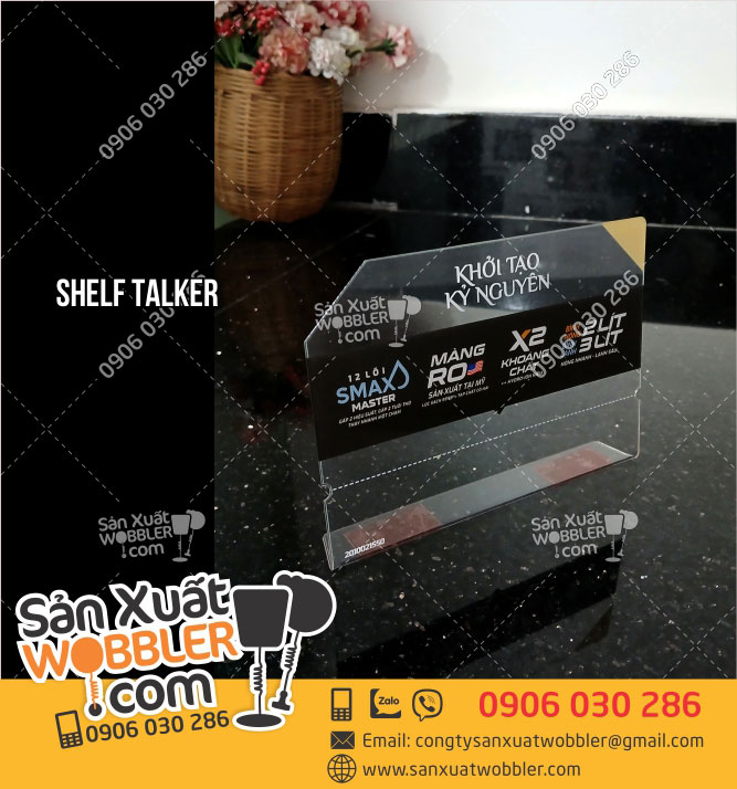 Sản-xuất-Shelf-talker-quảng-cáo-máy-lọc-nước-chất-liệu-nhựa-trong-suốt