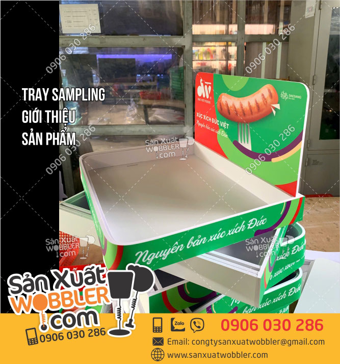 Sản-xuất-Tray-sampling-giới-thiệu-Xúc-xích