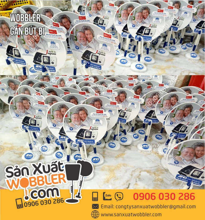 Sản-xuất-Wobbler-gắn-bút-bi-quảng-cáo-máy-đo-huyết-áp-AND