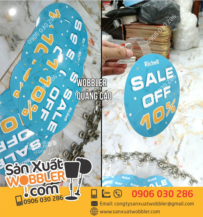 Sản-xuất-Wobbler-quảng-cáo-Richell-Sales-Off