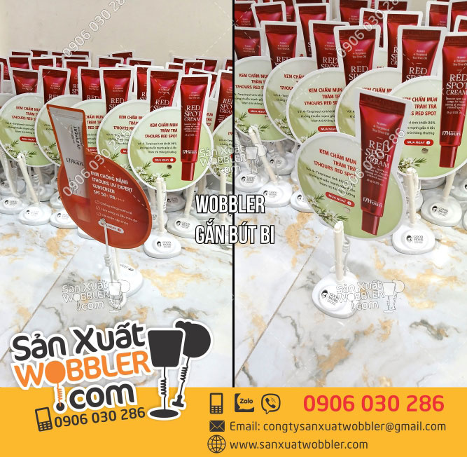 Sản-xuất-wobbler-bút-bi-quảng-cáo-trị-mụn-Tràm-Trà